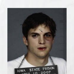 Ashton Kutcher Celebrity Mugshot Vintage Grunge Look Fan Tanktop