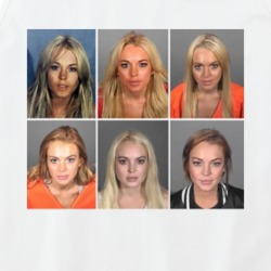Lindsay Lohan Mashup Celebrity Mugshot Vintage Grunge Look Fan Tanktop