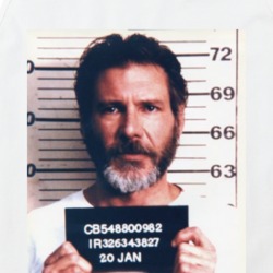 Harrison Ford The Fugitive Celebrity Mugshot Vintage Grunge Look Fan T