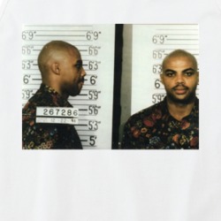 Charles Barkley Athlete Celebrity Mugshot Vintage Grunge Look Fan Tank