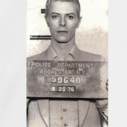 Bowie Celebrity Mugshot Vintage Grunge Look Fan Crewneck Sweatshirt T 