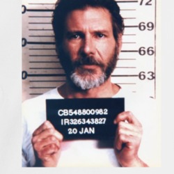 Harrison Ford The Fugitive Celebrity Mugshot Vintage Grunge Look Fan C