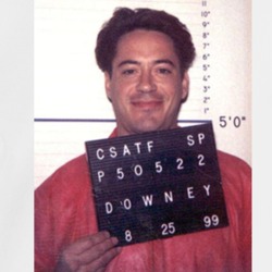 Robert Downey Jr Celebrity Mugshot Vintage Grunge Look Fan Crewneck Sw