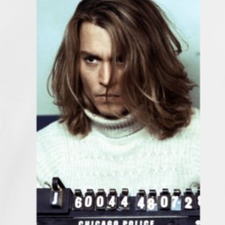 Johnny Depp Celebrity Mugshot Vintage Grunge Look Fan Crewneck Sweatsh