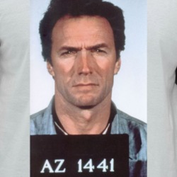 Clint Eastwood Escape Celebrity Mugshot Vintage Grunge Look Fan Raglan