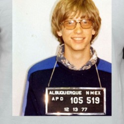 Bill Gates Celebrity Mugshot Vintage Grunge Look Fan Raglan T Shirt