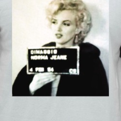 Marilyn Monroe Celebrity Mugshot Vintage Grunge Look Fan Raglan T Shir