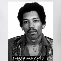 Jimi Hendrix Mug Shot Influencial Music Great Fan T Shirt