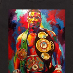 Mike Tyson Boxing Champion Art Distressed Look Fan Tanktop