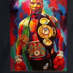 Mike Tyson Boxing Champion Art Distressed Look Fan Crewneck Sweatshirt