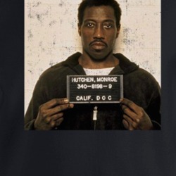 Wesney Snipes Mug Shot Action Star Distressed Look Fan Crewneck Sweats