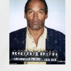 Oj Simpson Controversial Celebrity 1994 Mug Shot Distressed Look Crewn