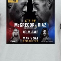 Conor Mcgregor Nate Diaz Its On Fight Poster Mma Fight Fan Raglan T Sh