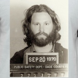 Jim Morrison Mug Shot Vintage Photo Singer Songwriter Music Fan Raglan