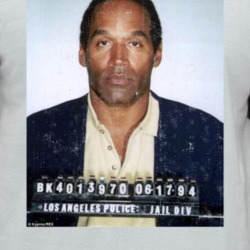 Oj Simpson Controversial Celebrity 1994 Mug Shot Distressed Look Ragla