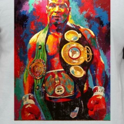 Mike Tyson Boxing Champion Art Distressed Look Fan Raglan T Shirt