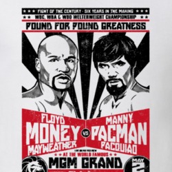 Mayweather Vs Pacquiao Pound For Pound Fight Poster Boxing Fan Distres