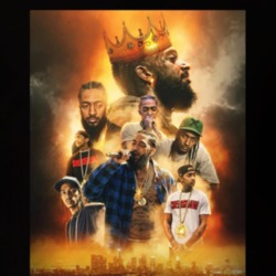 Nipsey Hussle Collage Tribute Cityscape Music Fan T Shirt T Shirt