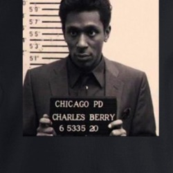 Chuck Berry Mug Shot Legendary Musician Fan Crewneck Sweatshirt