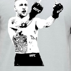 Justin Gaethje Flipping The Bird Mixed Martial Artist Fan Raglan T Shi