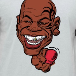 Mike Tyson Heavyweight Champion Caricature Fan Raglan T Shirt T Shirt