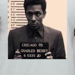 Chuck Berry Mug Shot Legendary Musician Fan Raglan T Shirt T Shirt