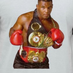 Mike Tyson Boxing Championship Belts Distressed Look Fan Raglan T Shir