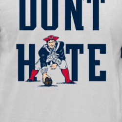 Dont Hate New England Football Team Fan Baseball Raglan T Shirt