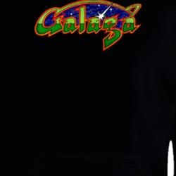 Galaga Video Game Arcade Logo Hoodie