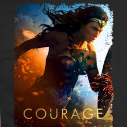 Wonder Woman Movie Poster Courage Comic Book Distressed T Shirt