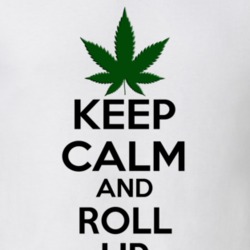 Keep Calmand Roll Up Cannabis Marijuana T Shirt