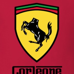 Corleone Ferarri Logo Parody Godfather Movie Fan T Shirt