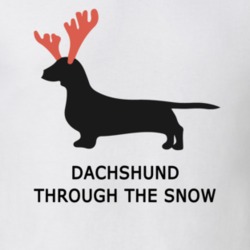 Dachshund Through The Snow Funny Christmas T Shirt