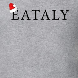 Eataly Hi Quality Italian Food Trendy Restaurant Logo With Santa Hat T