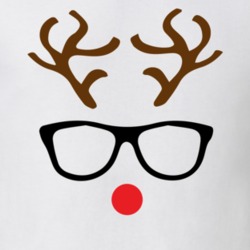 Rudolph Red Nose Reindeer Nerd Cool Christmas T Shirt