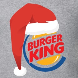 Burger King Logo With Santa Hut Fanny Christmas T Shirt