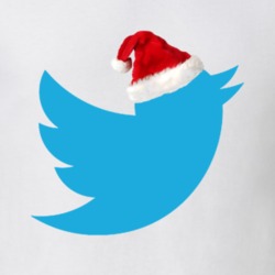 Twiter Logo With Santa Claus Hut Funny Christmas  Classic T Shirt