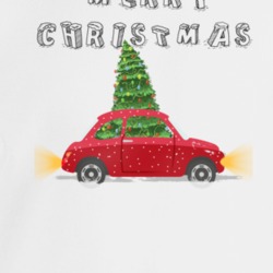 Merry Christmas Red Car With Tree Cool Gift Crewneck Sweatshirt