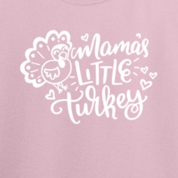 Mamas Litlle Turkey Baby Girl Thanksgiving T Shirt