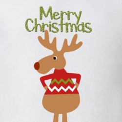 Moose Cartoon Funny Christmas T Shirt