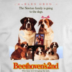 Beethoven's 2nd Comedy Film Poster Aged Look T Shirt