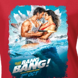 Bang Bang Comedy Film Poster Aged Look Ladies T Shirt