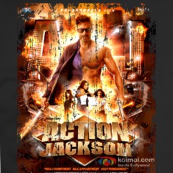 Action Jackson Comedy Film Poster Aged Look T Shirt
