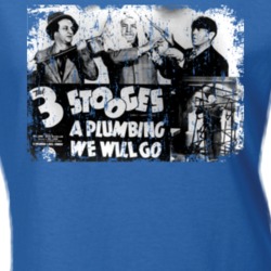 A Plumbing We Will Go Comedy Film Poster Aged Look Ladies T Shirt
