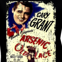 Arsenic And Old Lace Comedy Film Poster Aged Look Ladies T Shirt