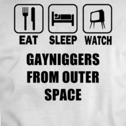 Eat Sleep Watch Gayniggers From Outer Space Movie T Shirt