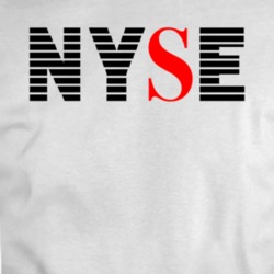 New York Stock Exchange Nyse Black/ Red Print T Shirt