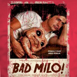 Bad Milo Comedy Film Poster Aged Look T Shirt