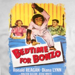 Bedtime For Bonzo Comedy Film Poster Aged Look T Shirt