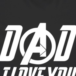 Dad I Love Black T Shirt